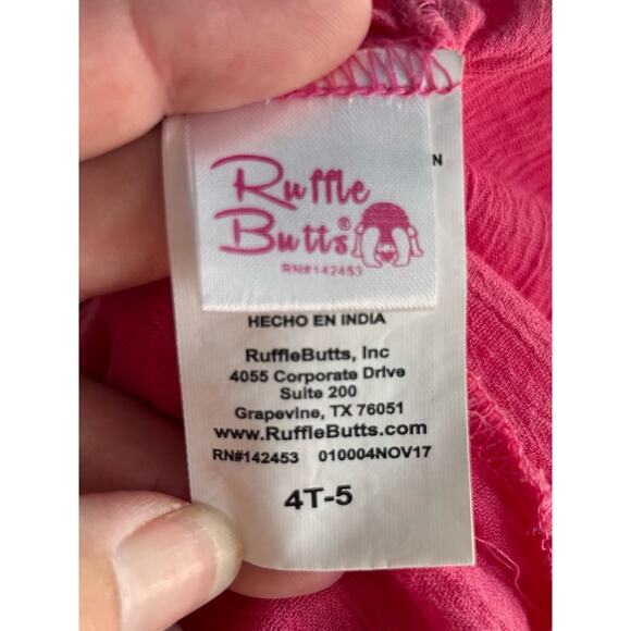 Ruffle Butts tunic dress swimsuit cover up pink girls 4-5t cotton - Picture 8 of 10